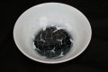 cream & black bowl